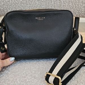 Radley London Black and Cream Crossbody Bag